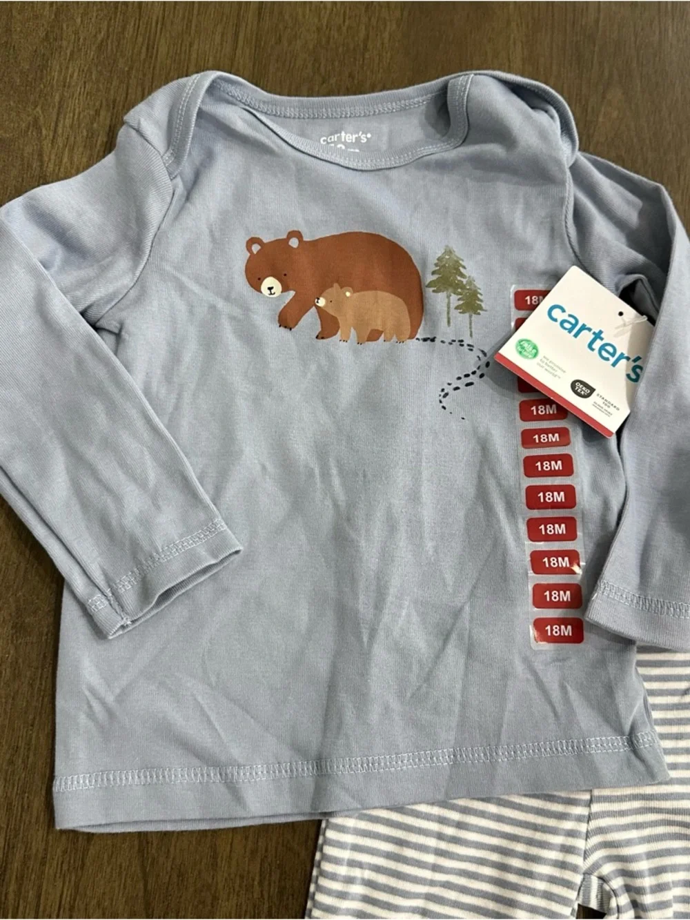 NWT Carter's Blue Bear Two-Piece Kids Set 18 Months